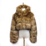 New Design Modern Fashion Plus Size Fluffy Fall Warm Trendy Faux Winter Ladies Winter Coat Women fur jacket