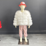 Wholesale Customization Children Fur Coat Baby Girls Real Fur Jacket Warm Natural Fox Fur Coat In Autumn And Winter
