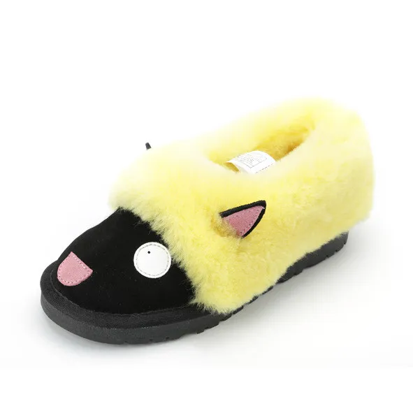 Wholesale of winter new fur integrated snow boots, short tube bun shoes, wool parent-child shoes, bread slippers manufacturers