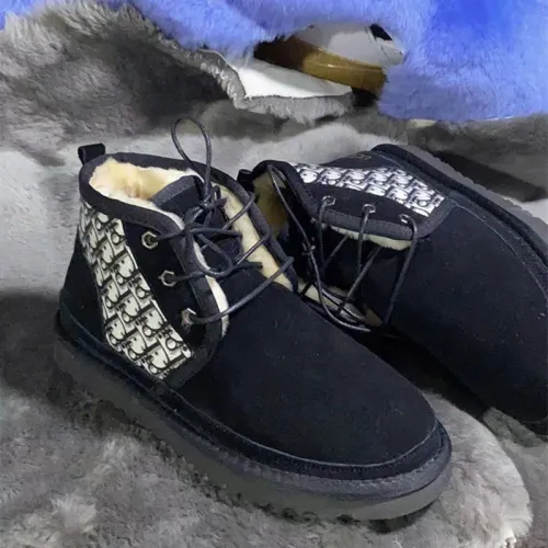 Winter New Genuine Leather Wool Snow Boots Women's Thick Sole Cotton Shoes Thickened plush Warm Women's Shoe Boots 006