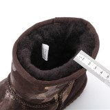 Winter New Sheepskin Wool Integrated Snow Boots Short Sleeve Low Top Genuine Leather Wool Flat Bottom Cotton Shoes Large Women's Shoes