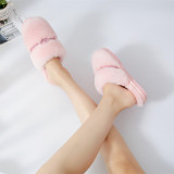 Bella Baotou Home Wool Slippers Leather Fur Integrated Snow Boots Comfortable Wool Slippers Baotou Slippers Tidal Air Conditioning Slippers