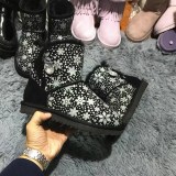 Wholesale of new low cut sheepskin fur integrated snow boots 3352 color sole solid cotton boots, winter low cut short boots, large size