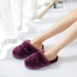 Bella Baotou Home Wool Slippers Leather Fur Integrated Snow Boots Comfortable Wool Slippers Baotou Slippers Tidal Air Conditioning Slippers