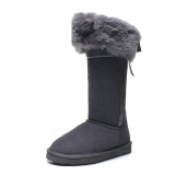 Winter New Genuine Leather Wool Snow Boots Women's Thick Sole Cotton Shoes Thickened plush Warm Women's Shoe Boots 011