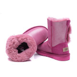 Wholesale of medium tube sheep fur integrated snow boots, copper buckle cotton boots, women's boots, large size wool cotton shoes by manufacturers