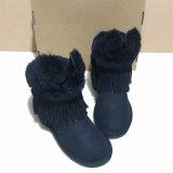 Winter New Sheepskin Wool Integrated Snow Boots Women's Short Boots Rabbit Ear Cotton Shoes Cross border Large