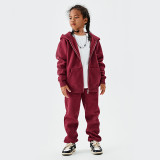 Children's 23AW high-quality 350G plush thick zipper set sweater for boys and girls version 2.0