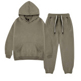 Children's clothing autumn European and American trendy brand solid color boys' and boys' hoodies set, one piece for distribution