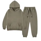 Children's clothing autumn European and American trendy brand solid color boys' and boys' hoodies set, one piece for distribution