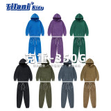 High quality children's clothing, heavyweight 350G terry cotton, washed and used oversize children's set for distribution