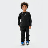 Children's Fashion Brand 330G Polar Fleece Warm Cow Horn Sleeves Round Neck American Casual Two Piece Set for Boys and Girls