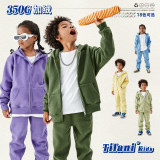 Children's 23AW high-quality 350G plush thick zipper set sweater for boys and girls version 2.0