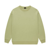 Children's pure color 400G looped cotton round neck pullover sweater for men and women with the same parent-child set, cross-border exclusive supply