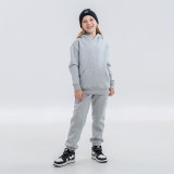 Children's clothing European and American trendy brand 350G plush thick children's hoodie autumn and winter cross-border children's set wholesale