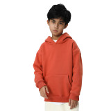 Wholesale of children's clothing from Europe and America, 350G solid color children's hooded sweaters, male and female children's clothing