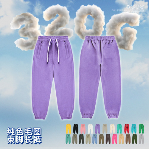 Children's clothing European and American trendy brand 320G terry dopamine 23 color Zhongda men and women's sanitary pants factory issued on behalf of the factory