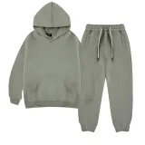 Children's clothing autumn European and American trendy brand solid color boys' and boys' hoodies set, one piece for distribution