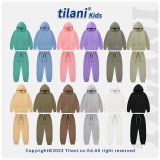 Children's dopamine 320G terry cotton zipper children's sweater jacket children's pants set class uniform customization