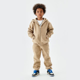 Children's 23AW high-quality 350G plush thick zipper set sweater for boys and girls version 2.0
