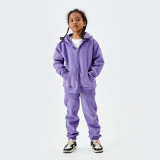 Children's 23AW high-quality 350G plush thick zipper set sweater for boys and girls version 2.0