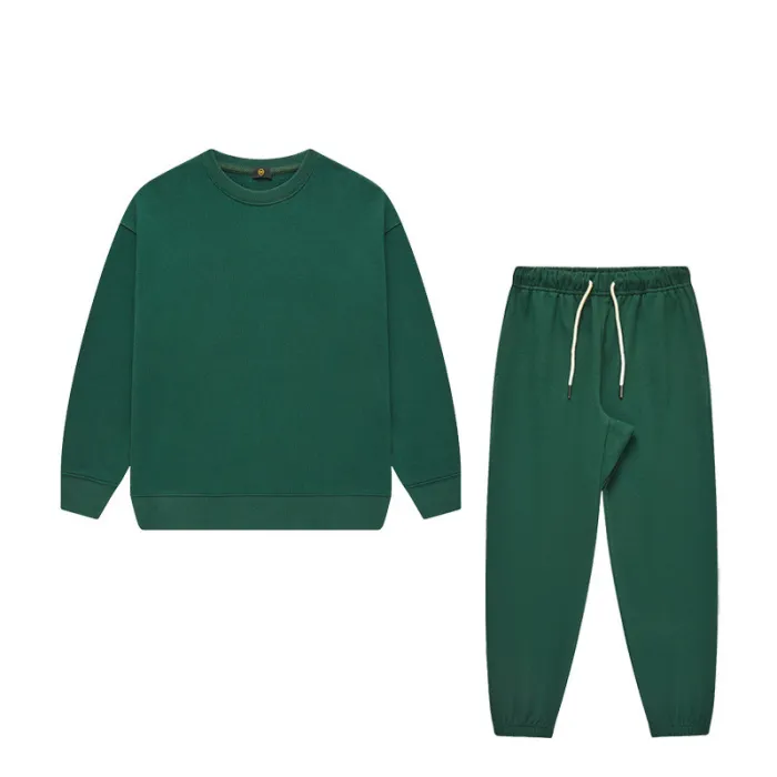 Children's clothing 2023 Autumn/Winter 340G round neck sweater for boys and girls, student sports two sets