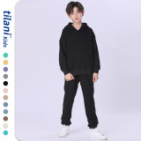 Children's clothing autumn European and American trendy brand solid color boys' and boys' hoodies set, one piece for distribution