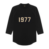 Children's Fashion European and American Spring and Autumn New 1977 Round Neck Loose Letter Children's Long Sleeve T-shirt Boys' T-shirt