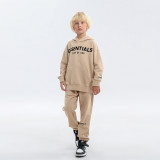 Children's Wear European and American Brands High Street Loose FOG Children's Set Men's 2023 New ESS Letter Two Piece Set