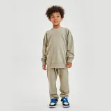 Children's clothing 2023 Autumn/Winter 340G round neck sweater for boys and girls, student sports two sets