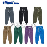 Children's Clothing Europe and America 23 Years Autumn and Winter 350G Terry Washable Old Junior High School Boys and Girls' Sports Pants
