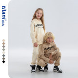Children's Wear European and American Brands High Street Loose FOG Children's Set Men's 2023 New ESS Letter Two Piece Set