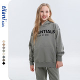 Children's Wear European and American Brands High Street Loose FOG Children's Set Men's 2023 New ESS Letter Two Piece Set