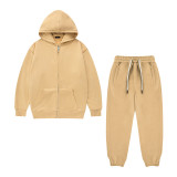 Children's dopamine 320G terry cotton zipper children's sweater jacket children's pants set class uniform customization
