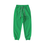 Children's clothing European and American trendy brand 2023 Spring and Autumn New Solid Color Medium and Large Boys and Girls' Sports Pants Customization