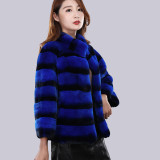 Factory direct sales of otter rabbit fur, blue and purple clothes, otter rabbit clothing, otter rabbit fur coat, imitation dragon cat clothing, thick fur