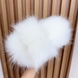 2023 New women's cotton slippers wholesale imitation raccoon fur slippers Women's slippers wear versatile imitation fox fur slippers