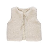 Europe and America Autumn and Winter New Children's Solid Lamb Fleece Vest Warm and Comfortable Retro Style Tank Top for Boys and Girls
