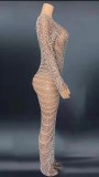2022 Fashion club Diamond Beaded Robe De Soiree Africain Special Occasion Festival Outfit See Through Gown party dress