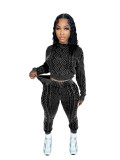 European and American women's clothes washed and worn, retro style knitting diamond Fried Dough Twists pullover sweater suit