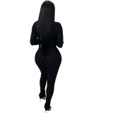 Amazon's New European and American Women's Wear Heart shaped Hot Brick Solid Color Set