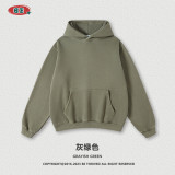 Men's autumn and winter plush hooded and washed sweatshirt Men's American fashion brand retro sexless hoodie