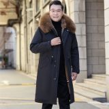 New parka men's winter otter rabbit fur fur integrated long fur coat with detachable inner liner