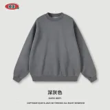 Men's autumn and winter wash plush half high collar men's sweater South Korea China-Chic street silhouette round neck sweater women