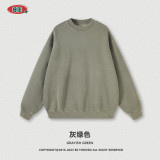 Men's autumn and winter wash plush half high collar men's sweater South Korea China-Chic street silhouette round neck sweater women