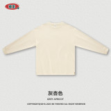 Men's Autumn and Winter 460G Wash Heavy Duty Large Sleeve T-shirt American Retro Loose Split Sweater for Men