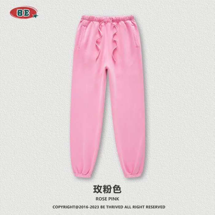 Autumn and Winter Heavyweight Washed Plush Round Neck Sweater Pants Set Vintage Fashion Brand Couple Top