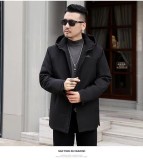 New Men's True Mink Hair Pie Overcomes Detachable Mink Skin Inner Tank Fox Fur Collar Fur One Piece Coat