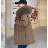 New Winter Pie Overcoming Female Otter Rabbit Hair Inner Gallbladder Fur One Piece Detachable Mid length Fur Coat Female