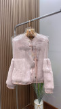 New Chinese Style Chinese Style Rabbit Hair Grass Women's Winter High Grade Feeling Super Beautiful Cotton Coat New Fury Coat